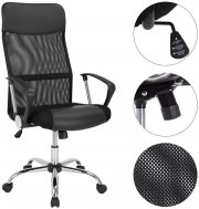 Casaria Deluxe Ergonomischer B&uuml;rostuhl mit Armlehne, bis 110kg Belastbar und Wippfunktion
