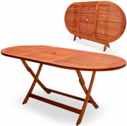 Casaria Gartentisch Alabama aus Akazienholz 160x85x75cm