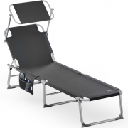 Casaria Ibiza Sonnenliege 190x59x29cm mit Sonnendach
