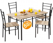 Casaria Leo 5-teilige Sitzgruppe Eiche