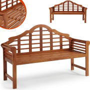 Casaria Marlboro 2-Sitzer Gartenbank 135x56x100cm aus zertifizierten Eukalyptusholz
