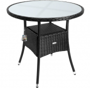 Casaria Polyrattan Gartentisch 80cm
