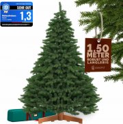 Casaria Premium K&uuml;nstlicher Weihnachtsbaum 150cm inkl. Holzst&auml;nder