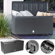 Casaria Rato Plus XXL 300L Auflagenbox Wetterfest mit Rollen