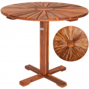 Casaria Sunrise Gartentisch &Oslash;70cm aus Akazienholz