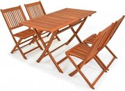 Casaria Sydney Light 5-teilige Sitzgruppe aus wetterfesten Akazienholz