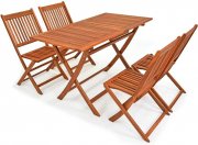 Casaria Sydney Light 5-teilige Sitzgruppe aus wetterfesten Akazienholz