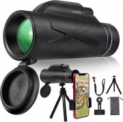 CattleBie Monokular Teleskop 80x100 Hochleistungsprisma mit Smartphone Halter und Stativ