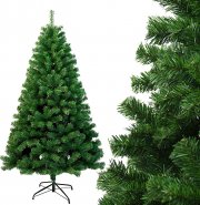 Cecaylie 180cm K&uuml;nstlicher Weihnachtsbaum f&uuml;r Innen und Au&szlig;enbereich mit Metallst&auml;nder