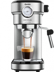 Cecotec Cafelizzia 790 Steel Pro Kaffeemaschine f&uuml;r Espresso und Cappuccino mit Milchaufsch&auml;umer