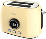 Cecotec ClassicToast 8000 Yellow Double 2-Schlitz Toaster mit Countdown Digital-Anzeige