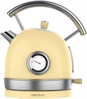 Cecotec ThermoSense 420 Light Yellow 1,8 Liter Edelstahl Wasserkocher im Vintage-Stil