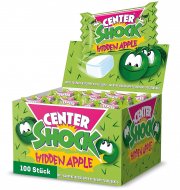 Center Shock Hidden Apple Box mit 100 Kaugummis extra-sauer mit Apfel-Geschmack