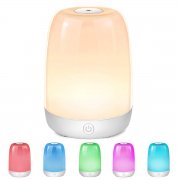 ceshu LED Tischlampe Dimmbar mit 3 Helligkeitsstufen & RGB Farbwechsel