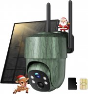 CEYOMUR 4G LTE 2K-PTZ Akku Wildtierkamera mit Solarpanael und SIM Karte