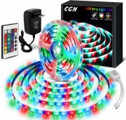CGN 5 Meter RGB LED Streifen Selbstklebend 7 Farbwechsel Dimmbar