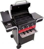 Char-Broil 140 721 Gas2Coal 330 3-Brenner Gas & Kohle Hybrid Grill mit Seitenbrenner