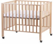 CHILDHOME Laufgitter 93 natur 75 x 95 cm + R&auml;der
