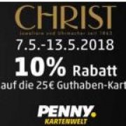 CHRIST: 10% auf die 25&euro; Guthabenkarte