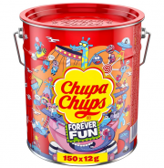 Chupa Chups Best of Lollipop-Eimer 150 Lutscher mit 6 Geschmacksrichtungen