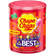 Chupa Chups Best of Lutscher-Dose mit 50 Lollis in 6 Geschmacksrichtungen