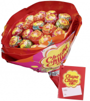 Chupa Chups Lutscher Blumenstrauss mit 19 Lollis in sechs Sorten
