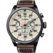 Citizen Herren-Armbanduhr XL Chronograph Quarz Leder CA4215-04W