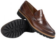 Clarks Barcombe Egde Herren Leder Mokassins in braun oder schwarz