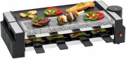 Clatronic RG 3678 2in1 Raclette-Grill mit Naturgrillstein & Wendegussplatte