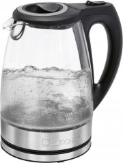 Clatronic WKS 3744G 1,7 Liter Glas/Edelstahl Wasserkocher