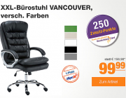 CLP Vancouver XXL Chefsessel mit Laufrollen in verschiedenen Farben erh&auml;ltlich
