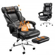 COLAMY Leder B&uuml;rostuhl mit Fu&szlig;st&uuml;tze - Gutes Angebot bei Amazon