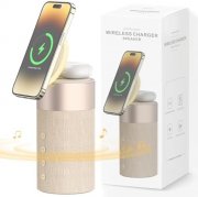 COLSUR 3-in-1 Bluetooth Lautsprecher mit Mag-Safe Wireless Ladeger&auml;t und Nachtlicht