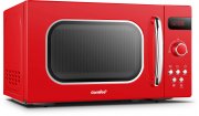 Comfee CMSRO 20 di rd Mikrowelle mit 8 Automatikmen&uuml;s im Retro-Design
