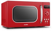 Comfee CMSRO 20 di rd Mikrowelle mit 8 Automatikmen&uuml;s im Retro-Design