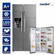 Comfee Side by Side K&uuml;hl-Gefrierkombination mit Crushed-Ice-Spender