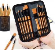 Conda 10teiliges Pinselset f&uuml;r Acryl, &Ouml;l und Aquarell