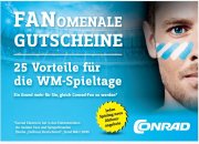 Conrad Filialen: Gutscheinheft zur WM &ndash; T&auml;glich neuer Gutschein