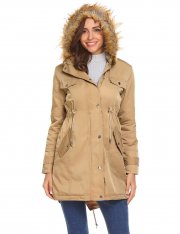 Coofandy Damen Wintermantel mit Kapuze in 3 Farben