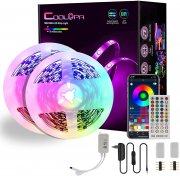COOLAPA 2 x 5 Meter RGB LED-Streifen mit App-Steuerung und Musik Sync