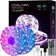 COOLAPA 2x 5 Meter RGB LED Streifen mit 44-Tasten Fernbedienung