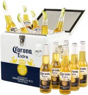 Corona Extra Coolbox - K&uuml;hltruhe mit 12 Flaschen Premium Lagerbier