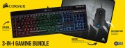 CORSAIR Gaming Bundle mit Gaming Tastatur K55, Gaming Maus M55 RGB Pro und Mauspad MM300