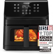 COSORI CAF-P652 12-in-1 Air Fryer XXL 6,2 Liter Hei&szlig;luftfritteuse mit Sichtfenster & Shake-Reminder