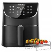 Cosori CP158-AF 5,5-Liter Premium Hei&szlig;luftfritteuse mit 5x Spie&szlig;en und Spie&szlig;ablage