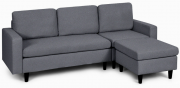 COSTWAY Ecksofa mit Schlaffunktion