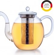 Creano 3-Teilige 1,0l Glasteekanne mit Integriertem Edelstahl-Sieb