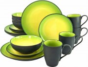 CreaTable Steinzeug Kombiservice Hot Green 16-teilig
