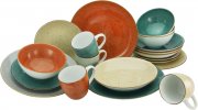 CreaTable Verona Vintage Nature 16-teiliges Kombiservice aus hochwertigen Porzellan