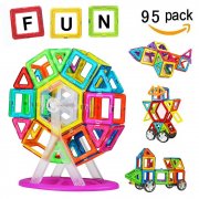 Crenova Magnetische Bausteine Regenbogen Set 95 Teile